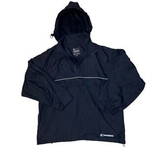 American Eagle Jacket Windbreaker Sz M Navy Pull Over Hooded Gorpcore Athletic